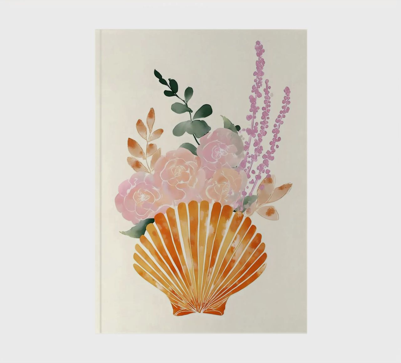 Floral Shell Notizbuch von Gypsy Galleria