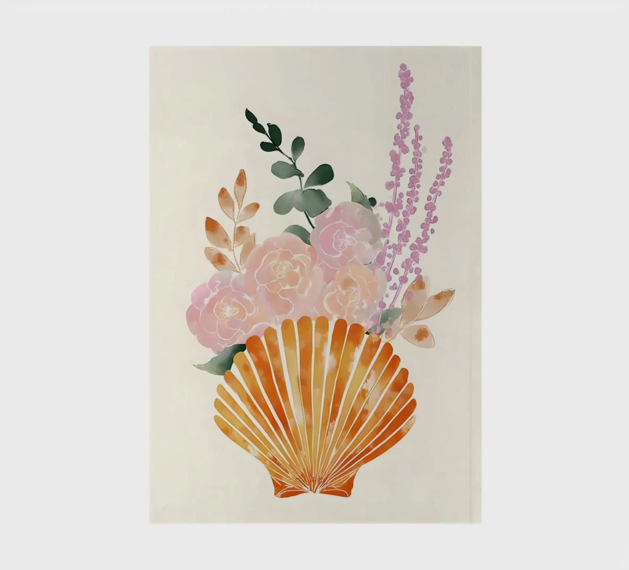 Floral Shell Notizbuch von Gypsy Galleria