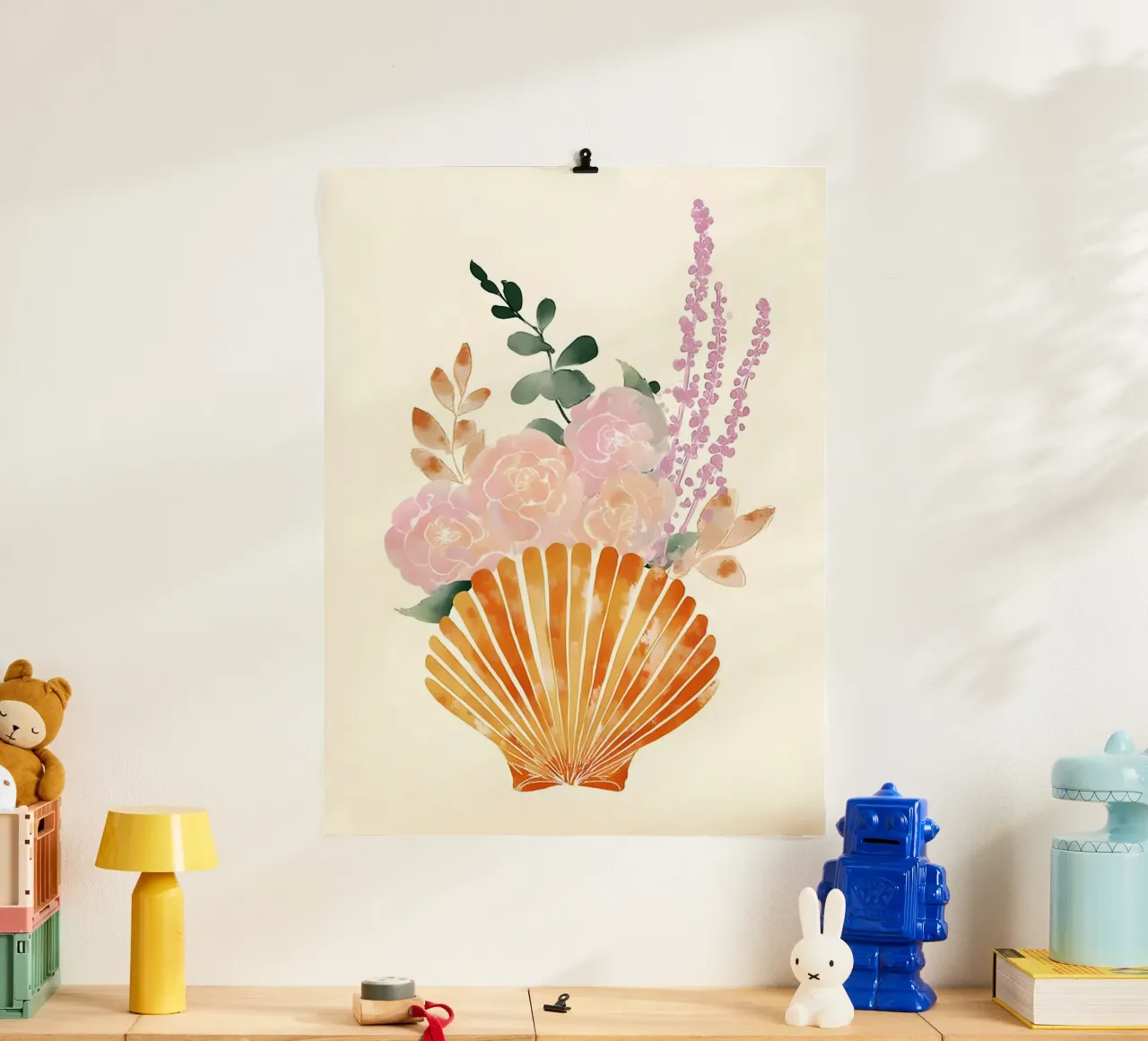 Floral Shell poster da Gypsy Galleria