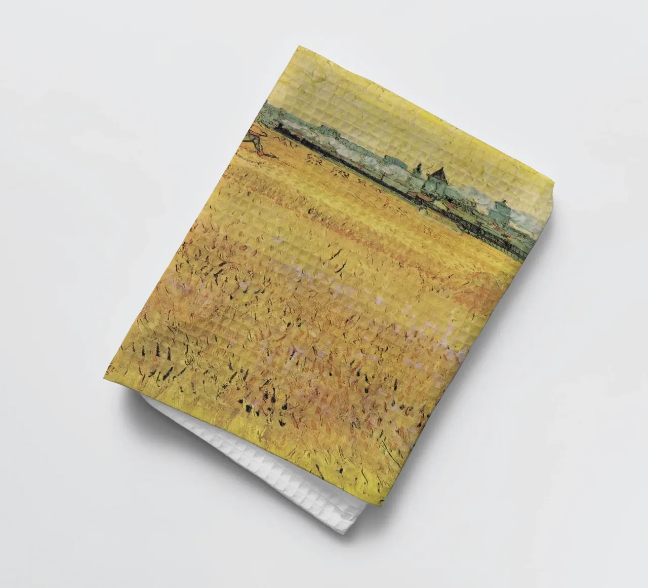 Champ de blé avec vue sur Arles de Vincent van Gogh torchon de Van Gogh Prints