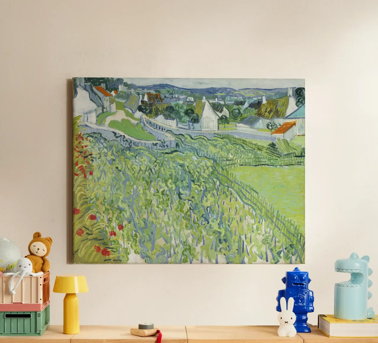 Vincent van Goghs Weinberge in Auvers (1890) Leinwand von Van Gogh Prints