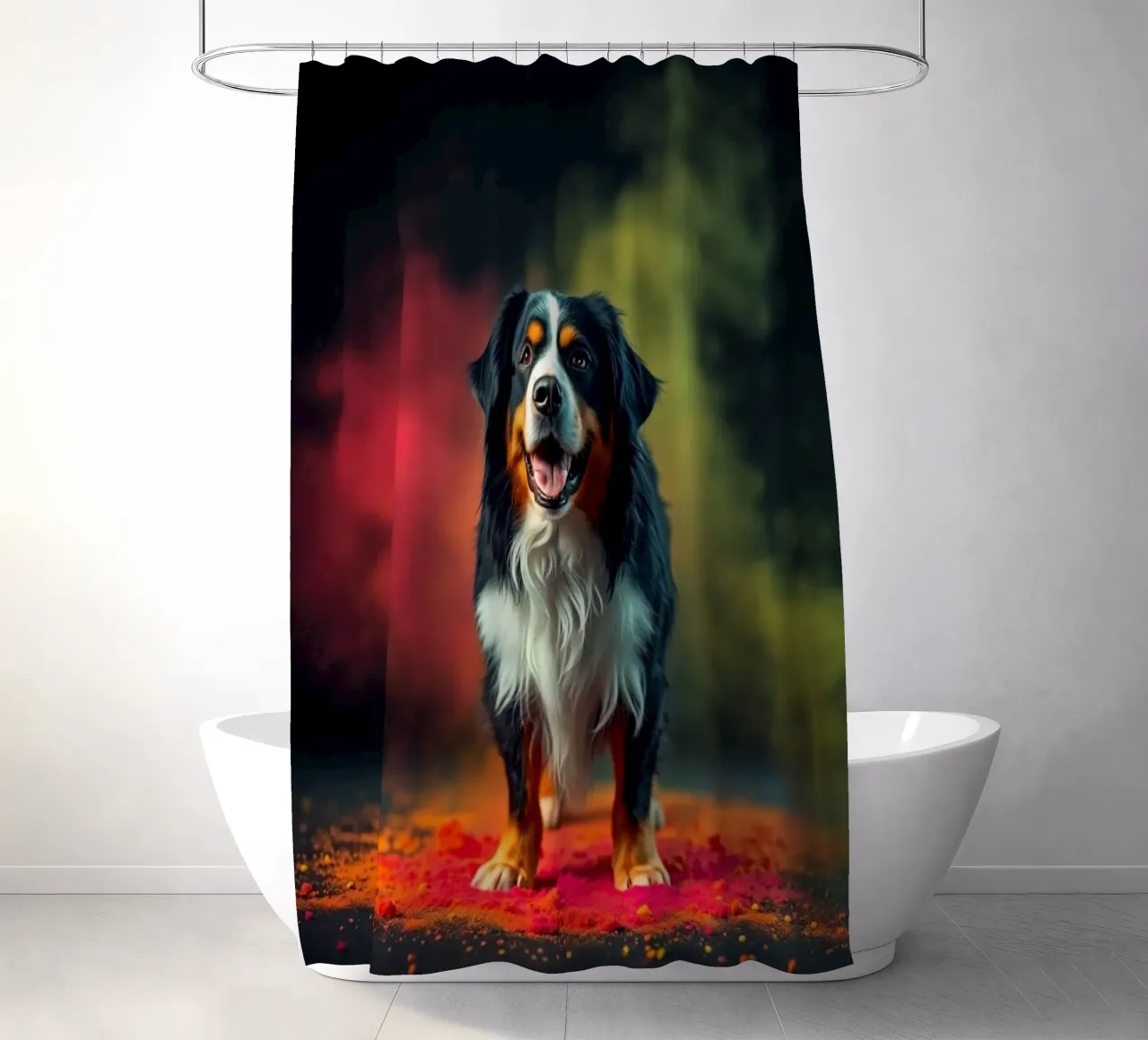 Le bouvier bernois coloré #155 rideau de douche de Yumis.Beargang.and.Me