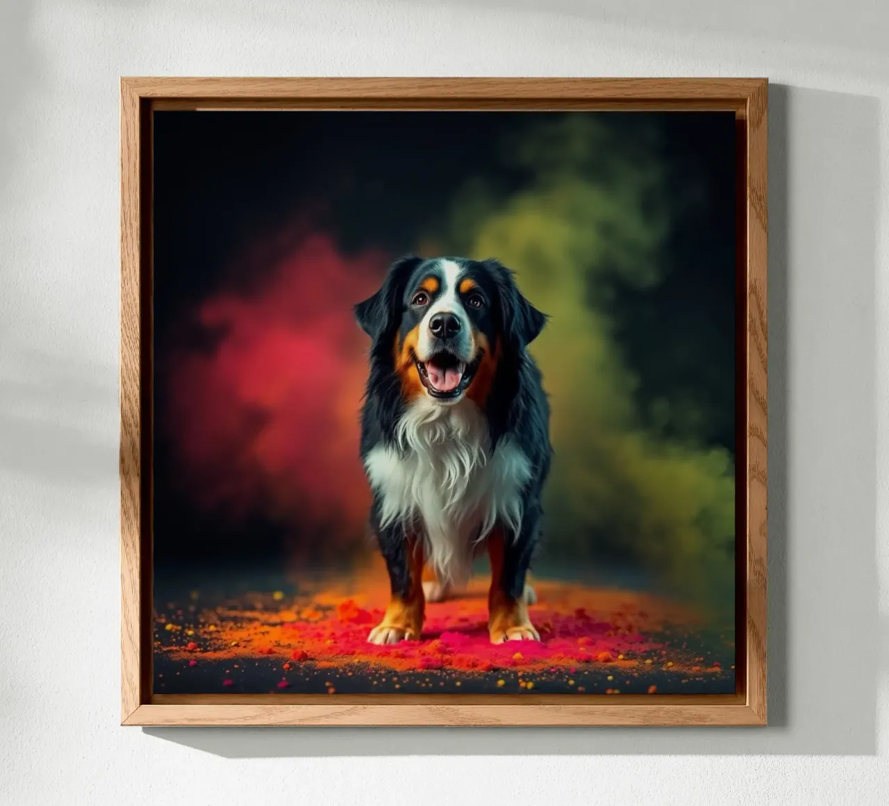 Der bunte Berner Sennenhund #155 Alu-Dibond von Yumis.Beargang.and.Me