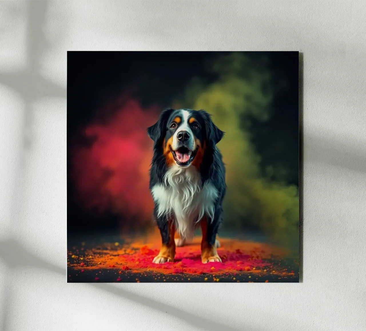 Der bunte Berner Sennenhund #155 Alu-Dibond von Yumis.Beargang.and.Me