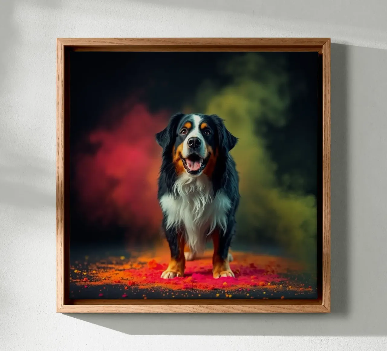 The colorful Bernese Mountain Dog #155 canvas by Yumis.Beargang.and.Me