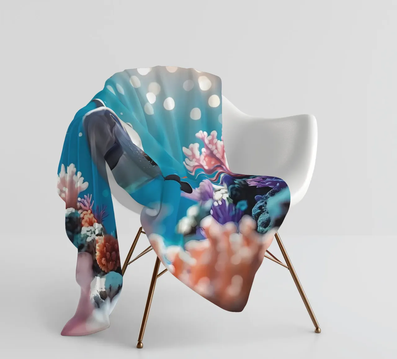 🪸🐬 Tumbler Dolphin | Joy Among the Waves (1) fleece blanket by Trinkets NL Design Studio