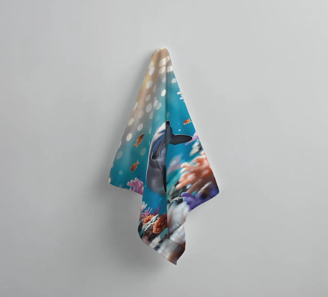 Delfín mular | Alegría entre las olas (1) toalla de baño de Trinkets NL Design Studio