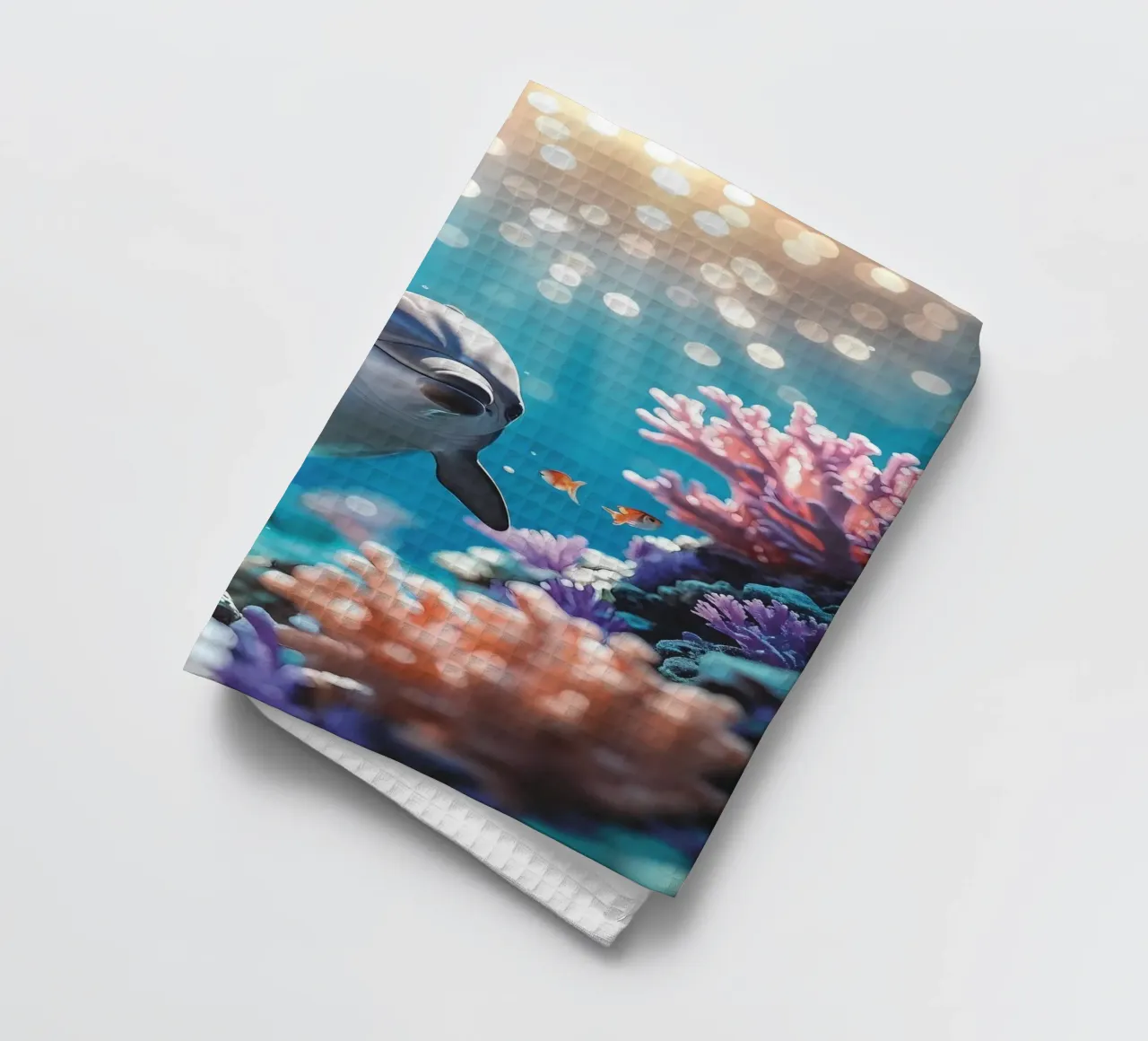 🪸🐬 Tumbler Dolphin | Joy Among the Waves (1) tea towel by Trinkets NL Design Studio