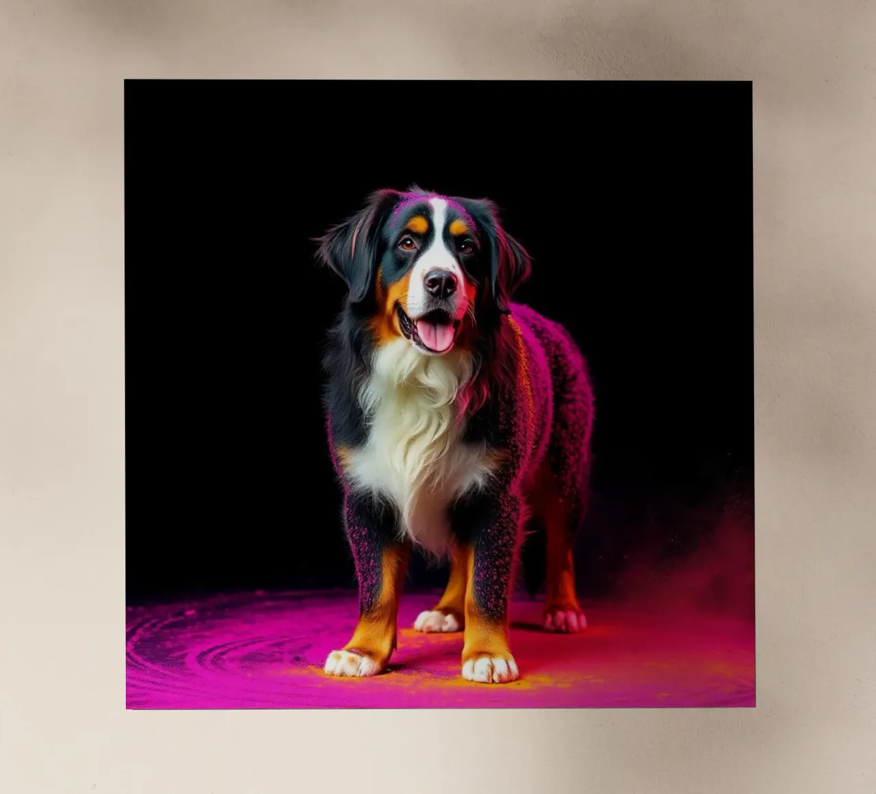 The colorful Bernese Mountain Dog #157 backlit film by Yumis.Beargang.and.Me