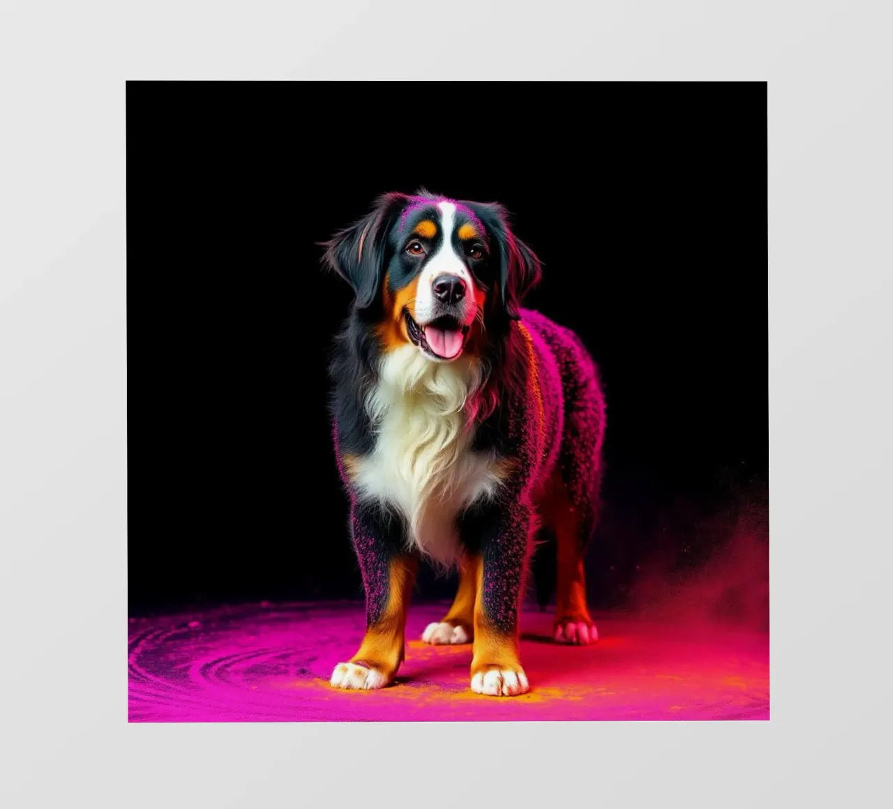 The colorful Bernese Mountain Dog #157 backlit film by Yumis.Beargang.and.Me