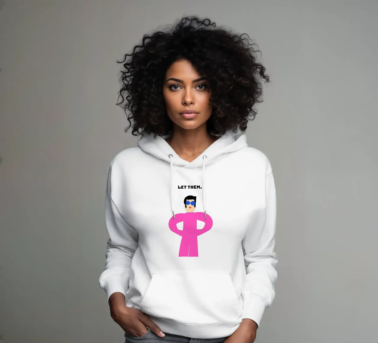 let them. felpa con cappuccio da FRICKE DESIGN