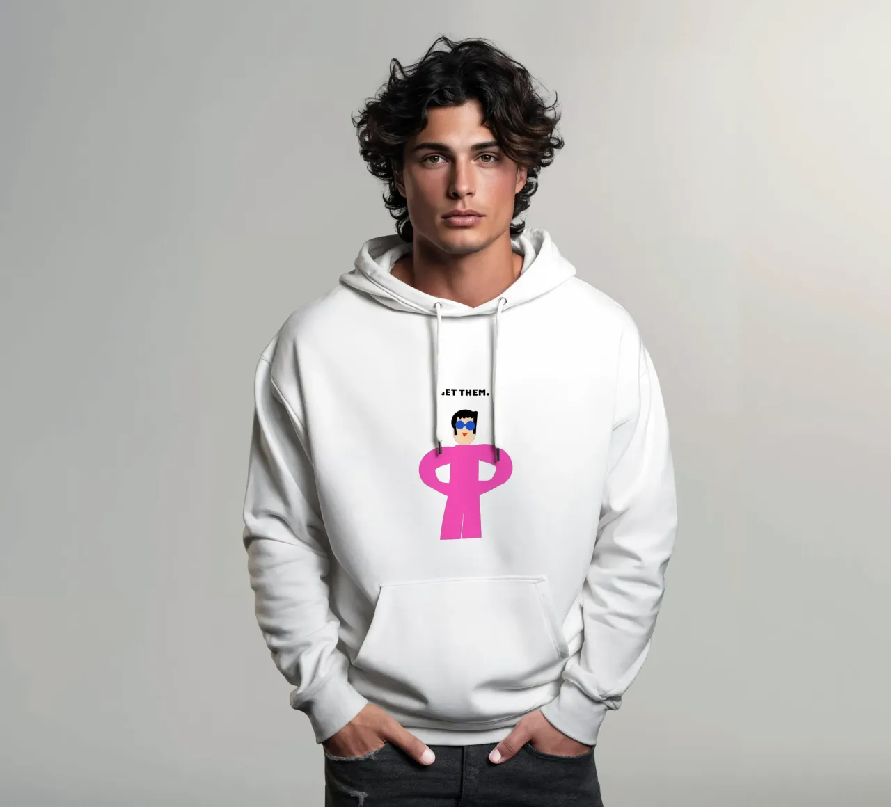 let them. felpa con cappuccio da FRICKE DESIGN