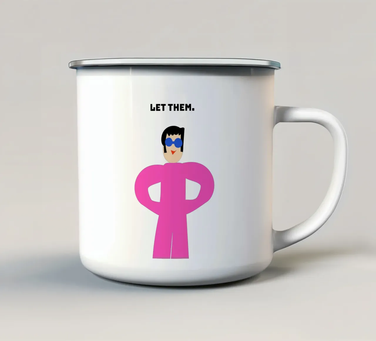 let them. tazza in smalto da FRICKE DESIGN