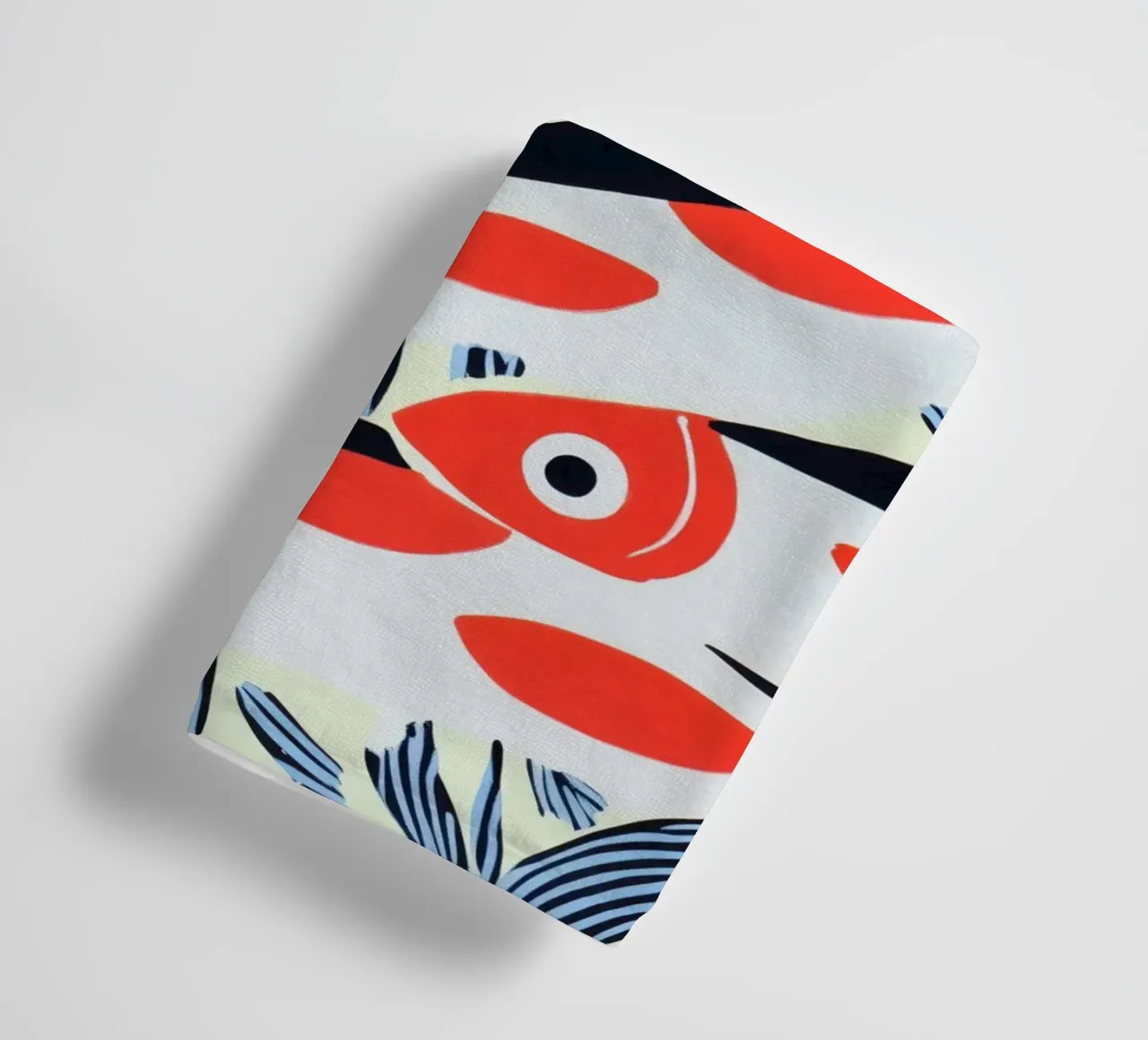 Motif poisson rouge | Design scandinave serviette de bain de Autofocus