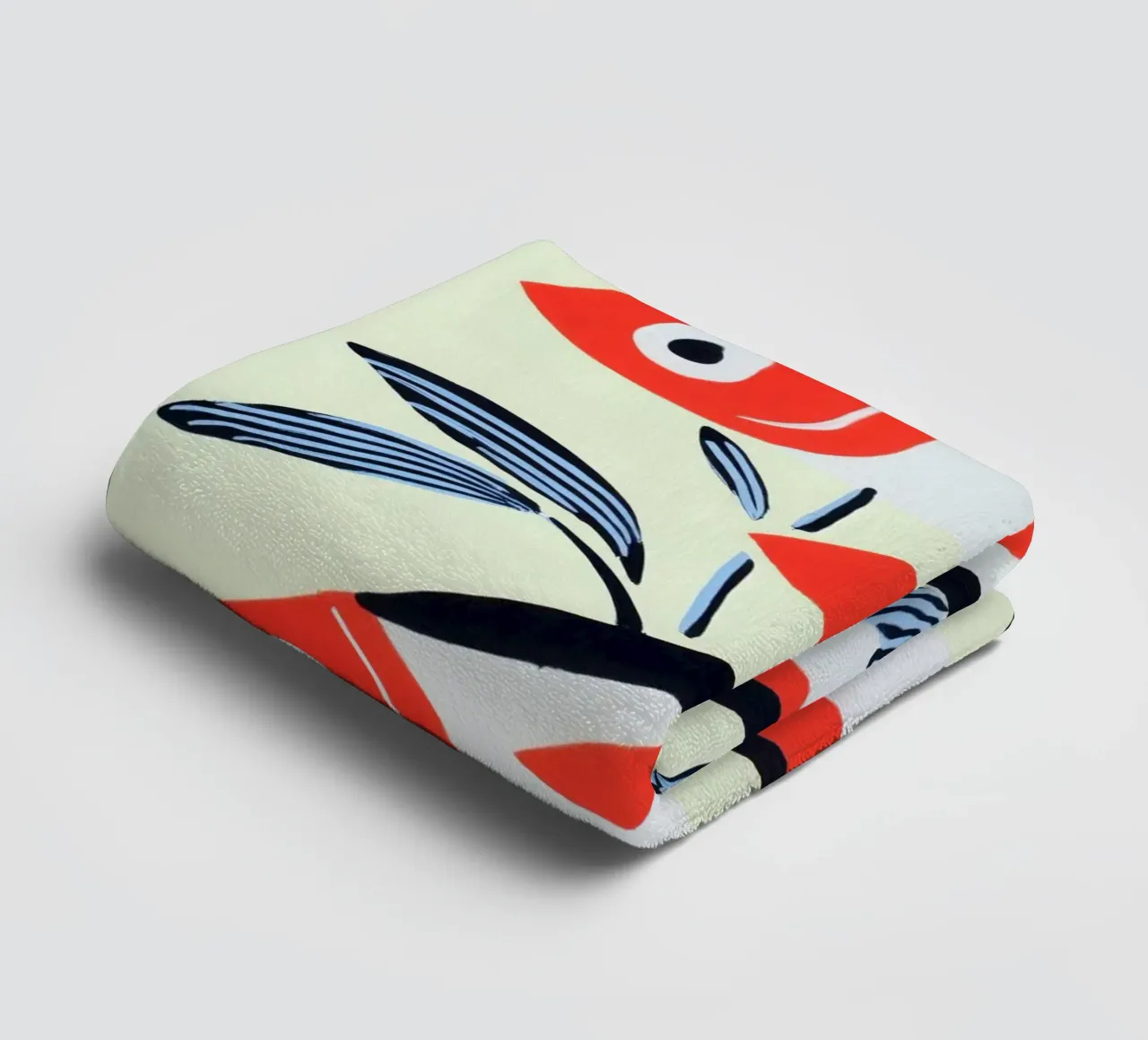 Motif poisson rouge | Design scandinave serviette de bain de Autofocus