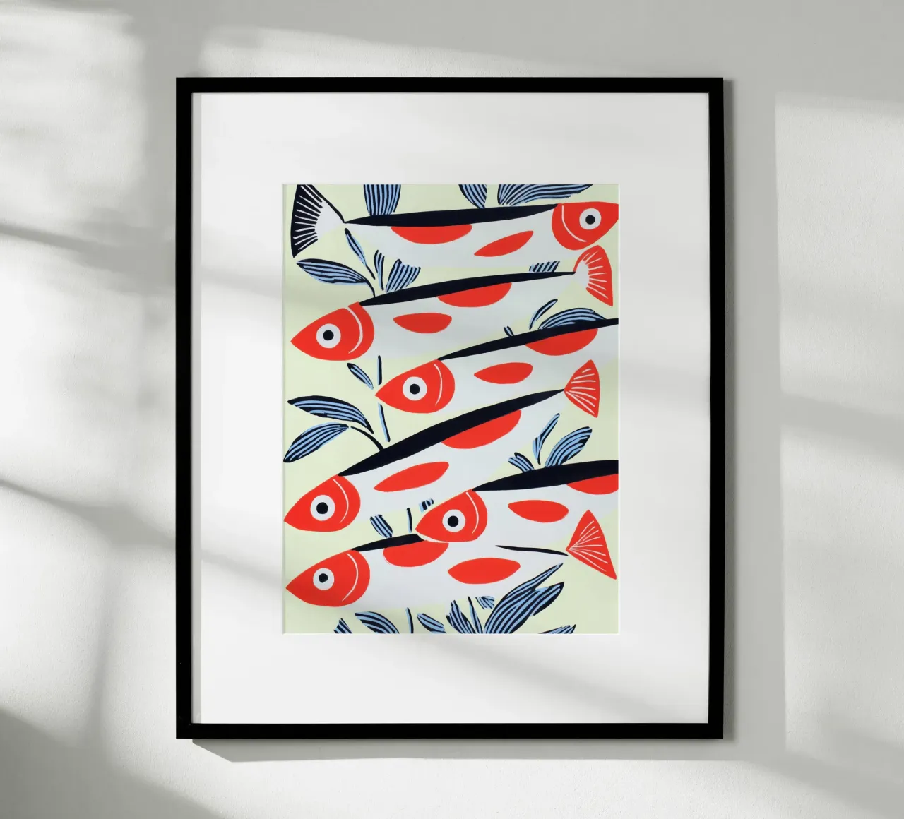 Motivo del pesce rosso | Design scandinavo carta hahnemühle da Autofocus