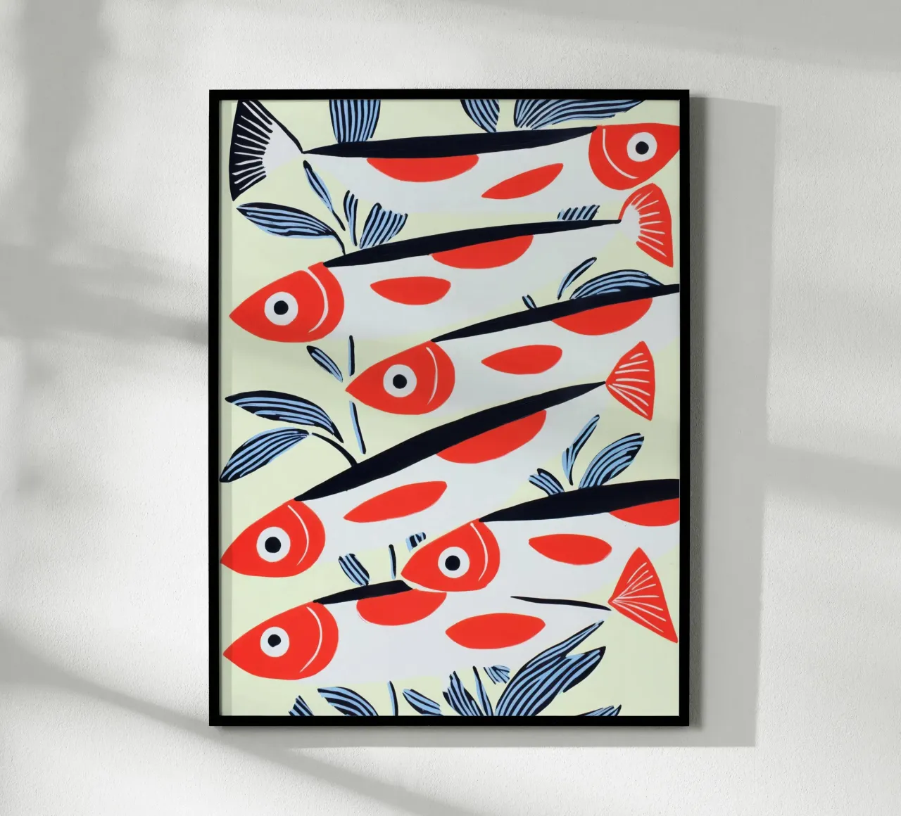 Motivo del pesce rosso | Design scandinavo carta hahnemühle da Autofocus