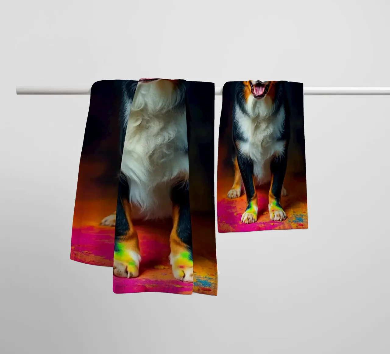 Le bouvier bernois coloré #159 serviette de bain de Yumis.Beargang.and.Me