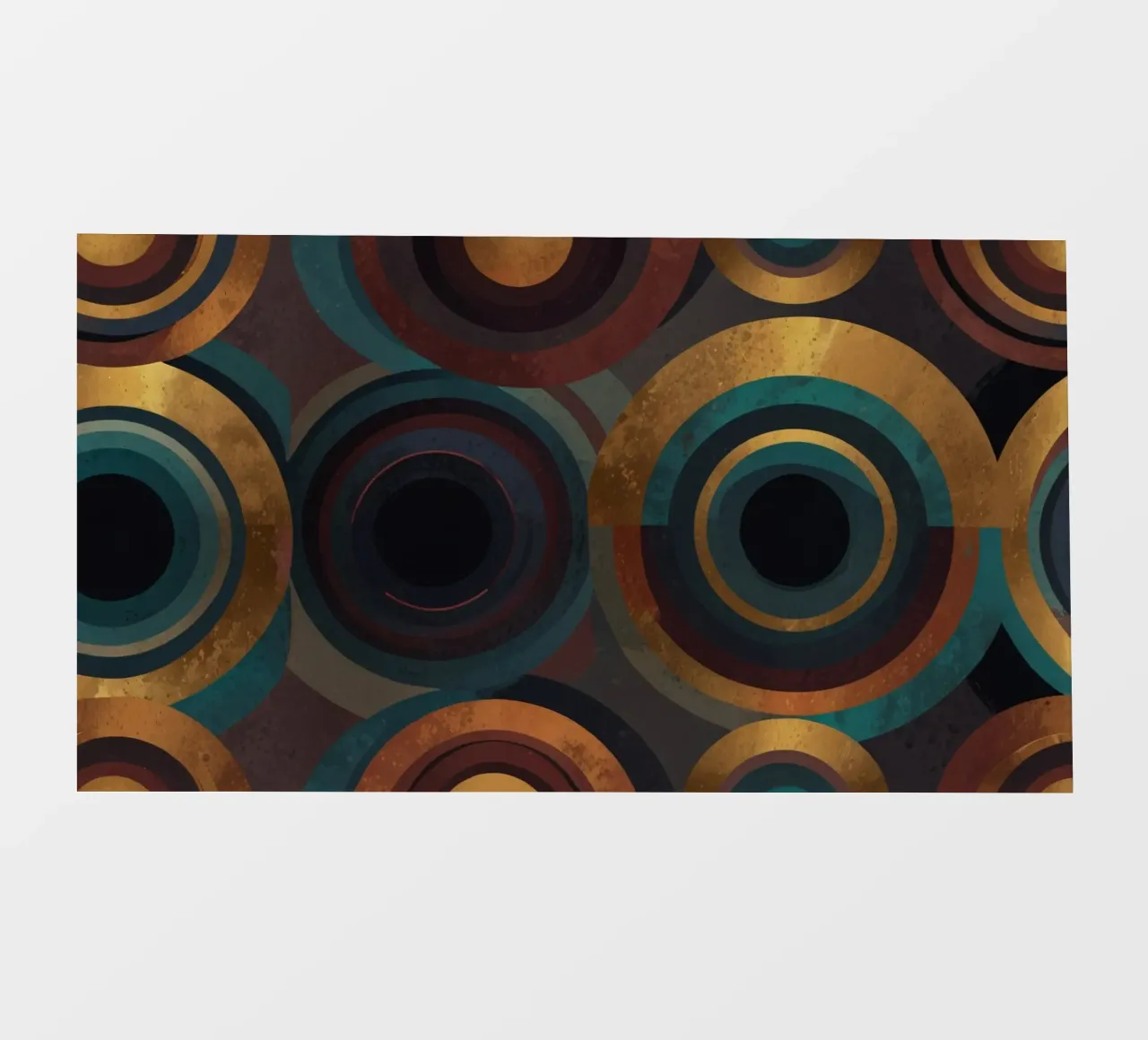 geometric circles in vibrant patterns create a striking visu backlit film by DesignDoodle