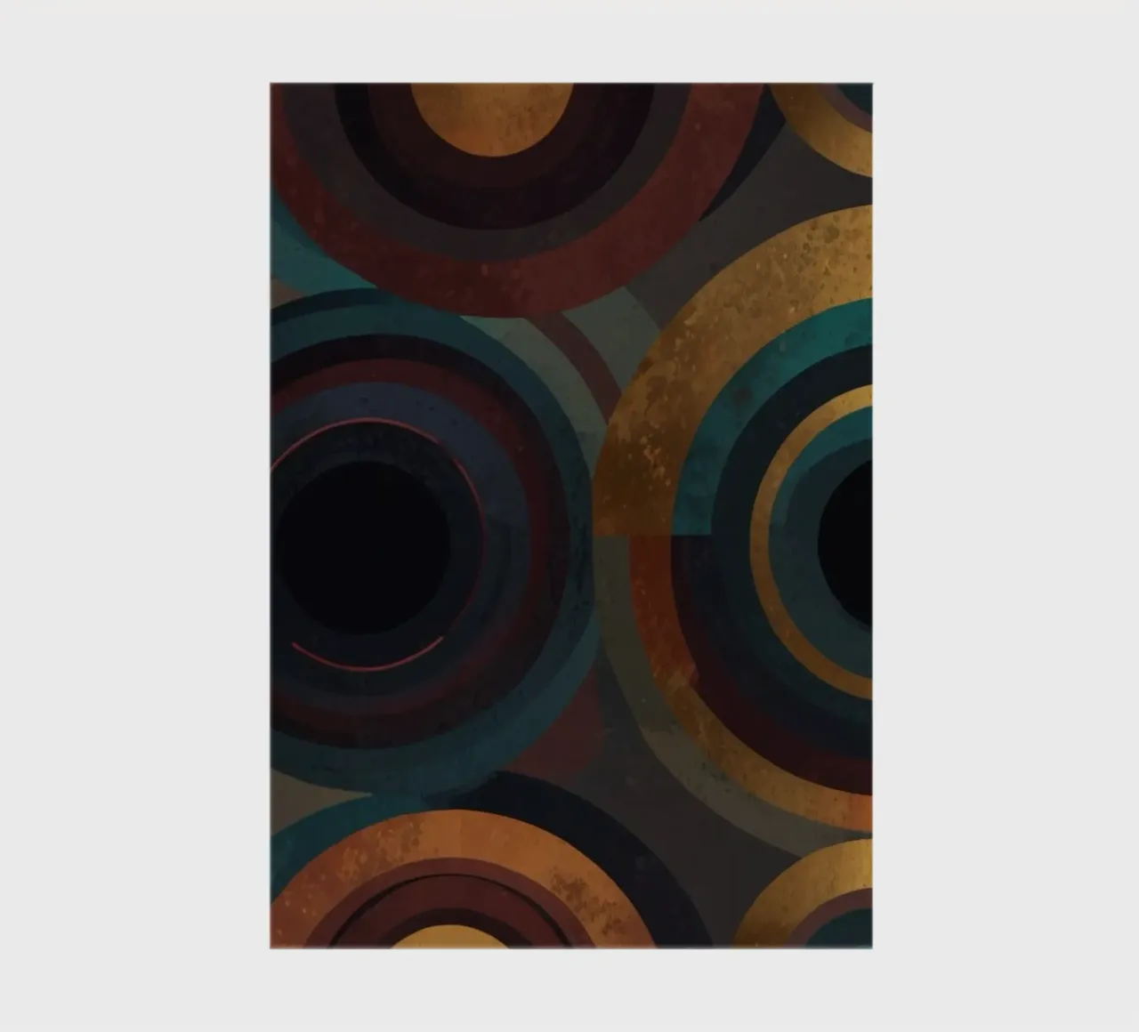 geometrische Kreise in lebendigen Mustern sorgen für ein markantes Visu Notizbuch von DesignDoodle