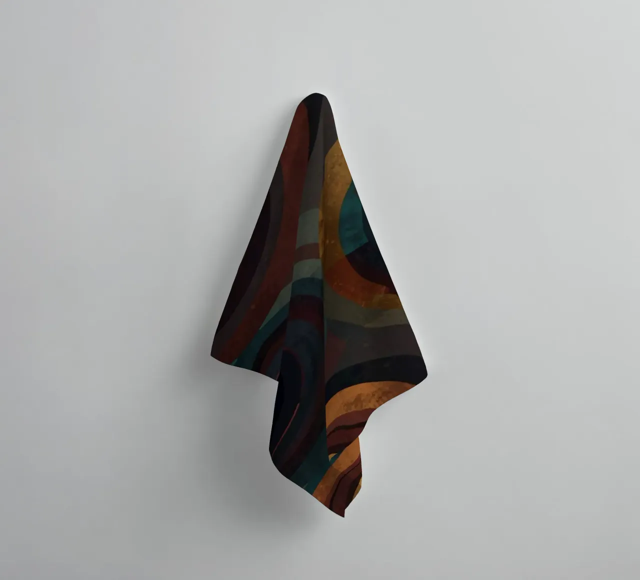 geometric circles in vibrant patterns create a striking visu towel by DesignDoodle