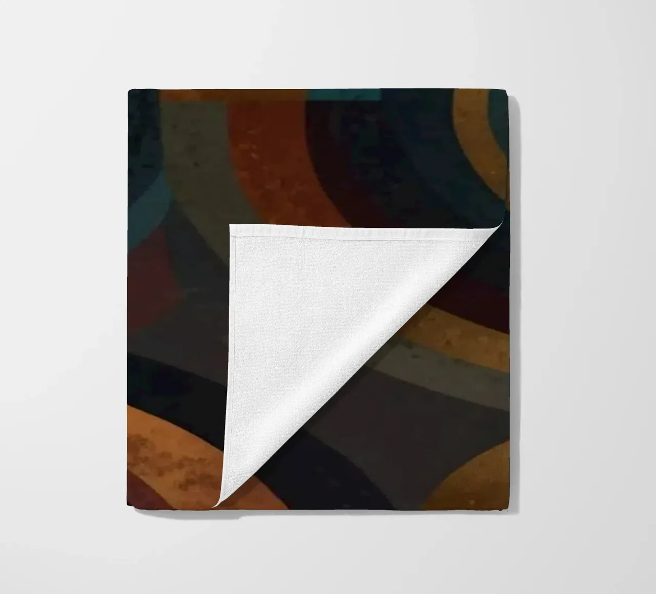 geometric circles in vibrant patterns create a striking visu beach towel by DesignDoodle