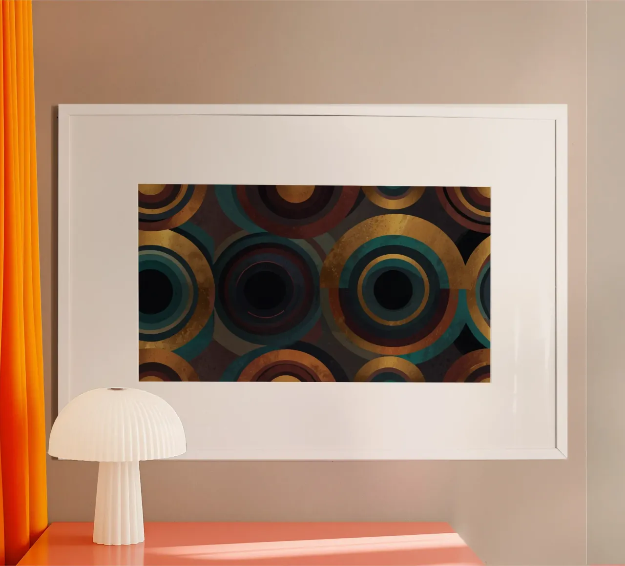 geometric circles in vibrant patterns create a striking visu hahnemühle by DesignDoodle
