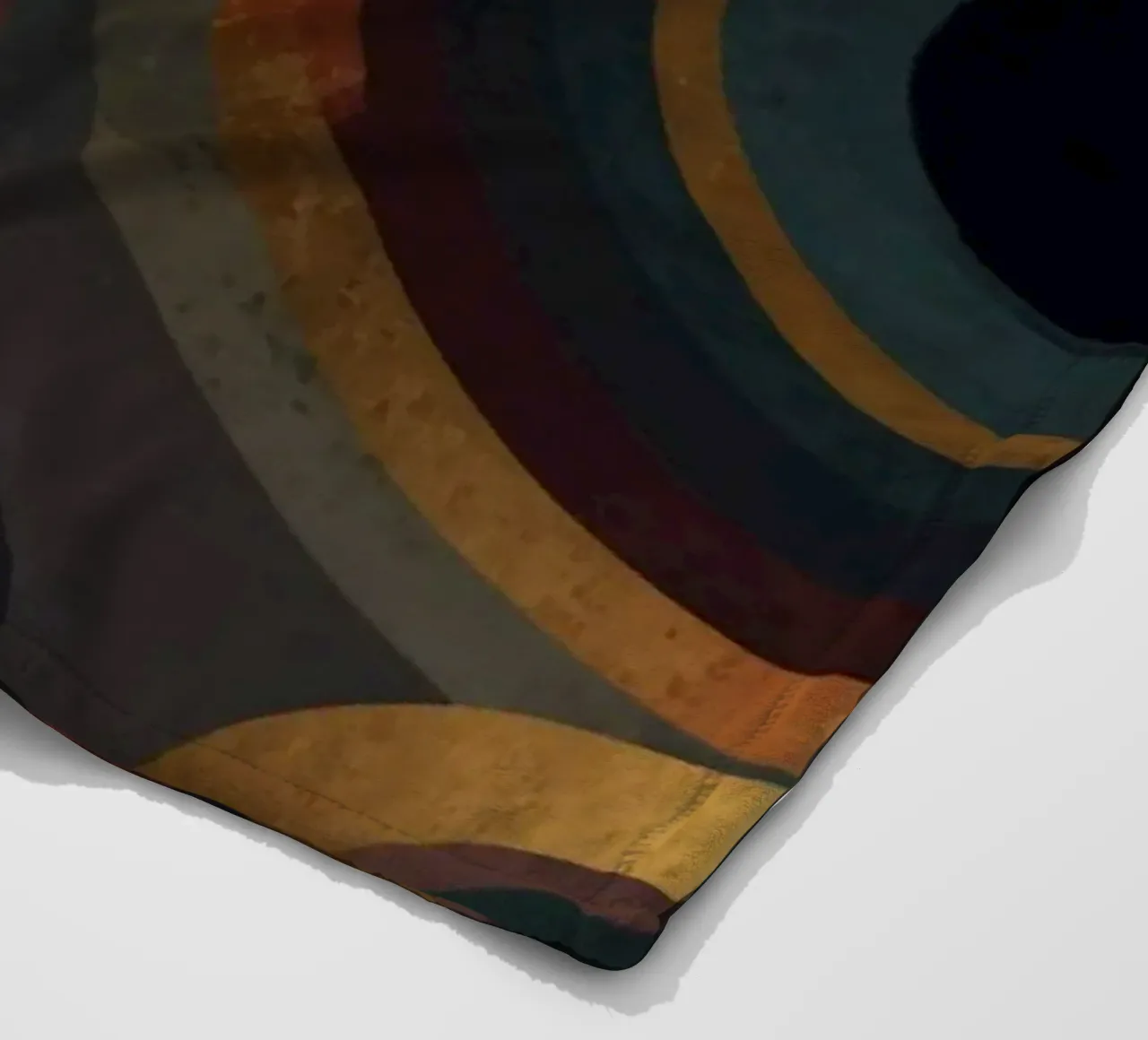 geometric circles in vibrant patterns create a striking visu fleece blanket by DesignDoodle