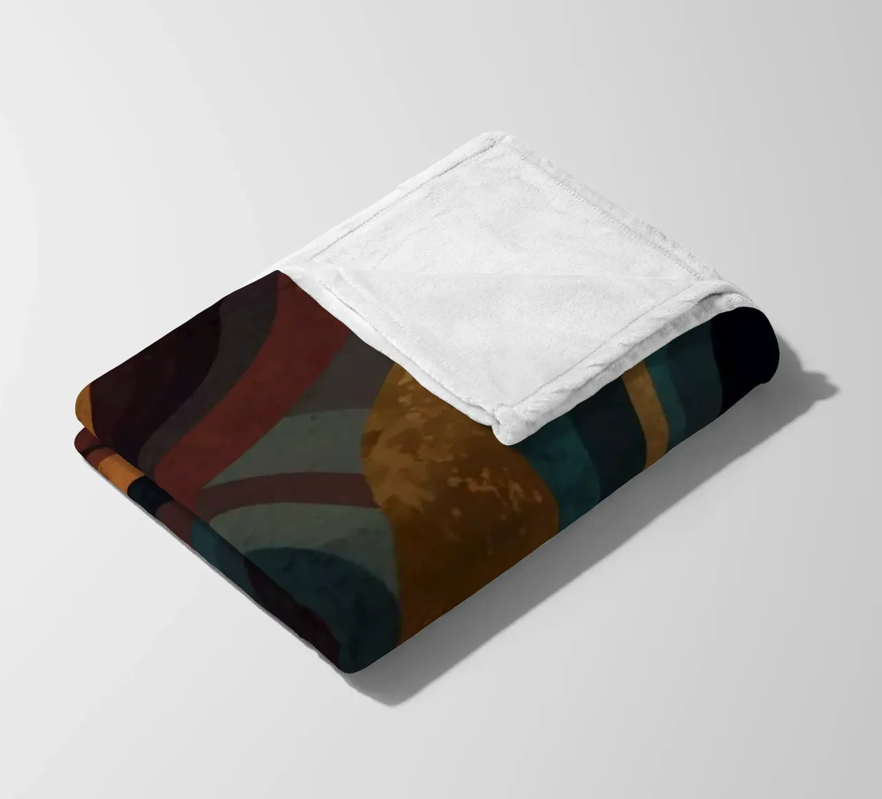 geometric circles in vibrant patterns create a striking visu fleece blanket by DesignDoodle