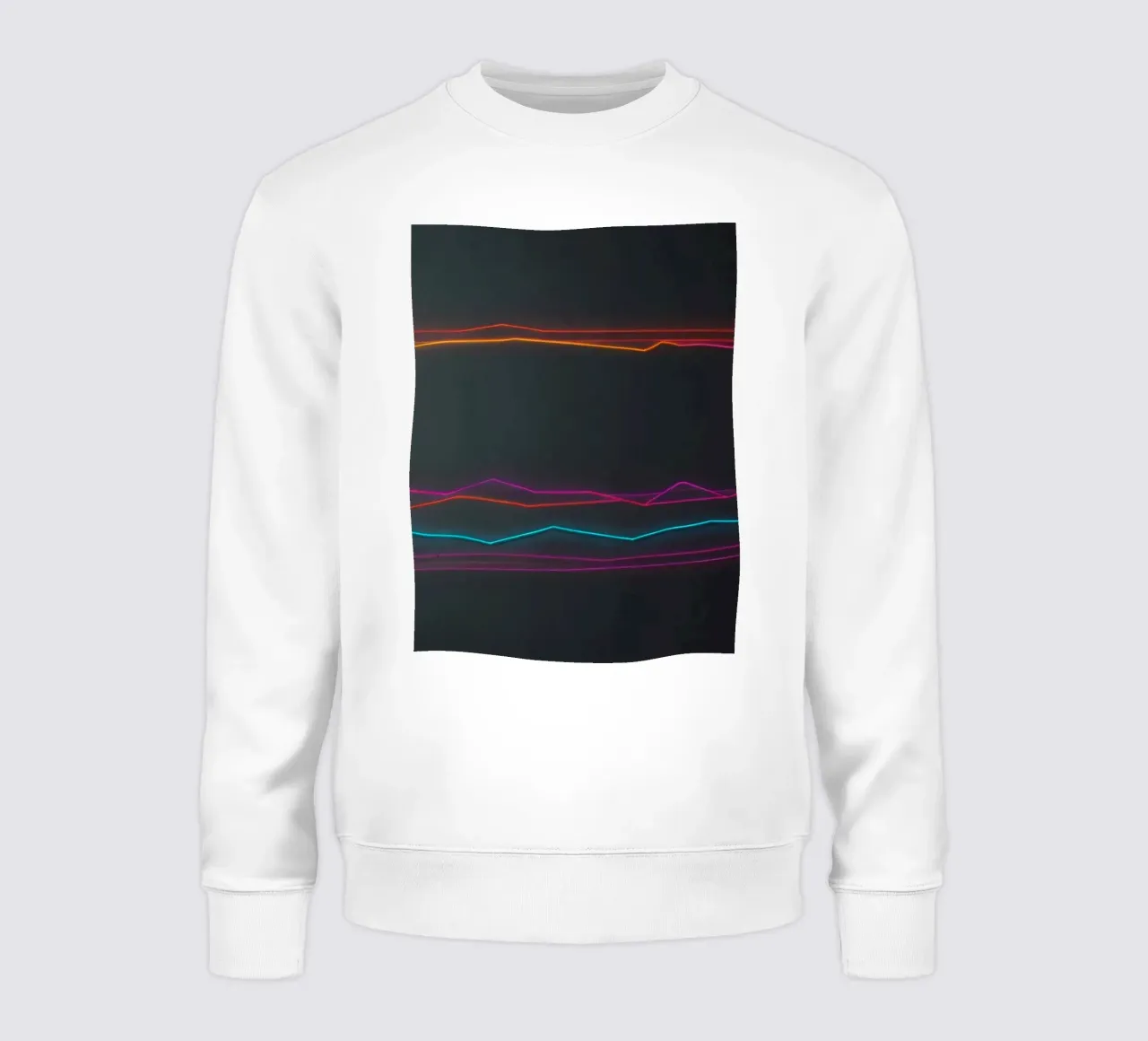 Colorful data visualization with lines representing fluctuat sweatshirt by DesignDoodle