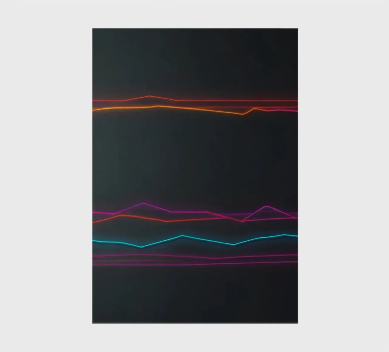 Colorful data visualization with lines representing fluctuat notebook by DesignDoodle