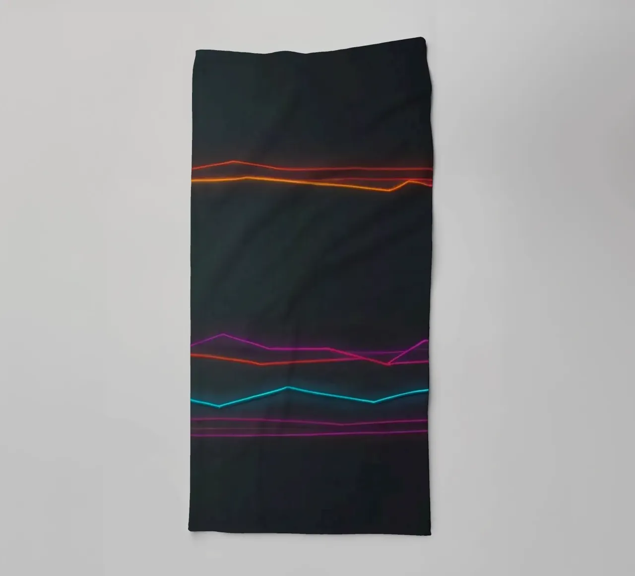 Visualizzazione colorata dei dati con linee che rappresentano le fluttuazioni asciugamano da bagno da DesignDoodle