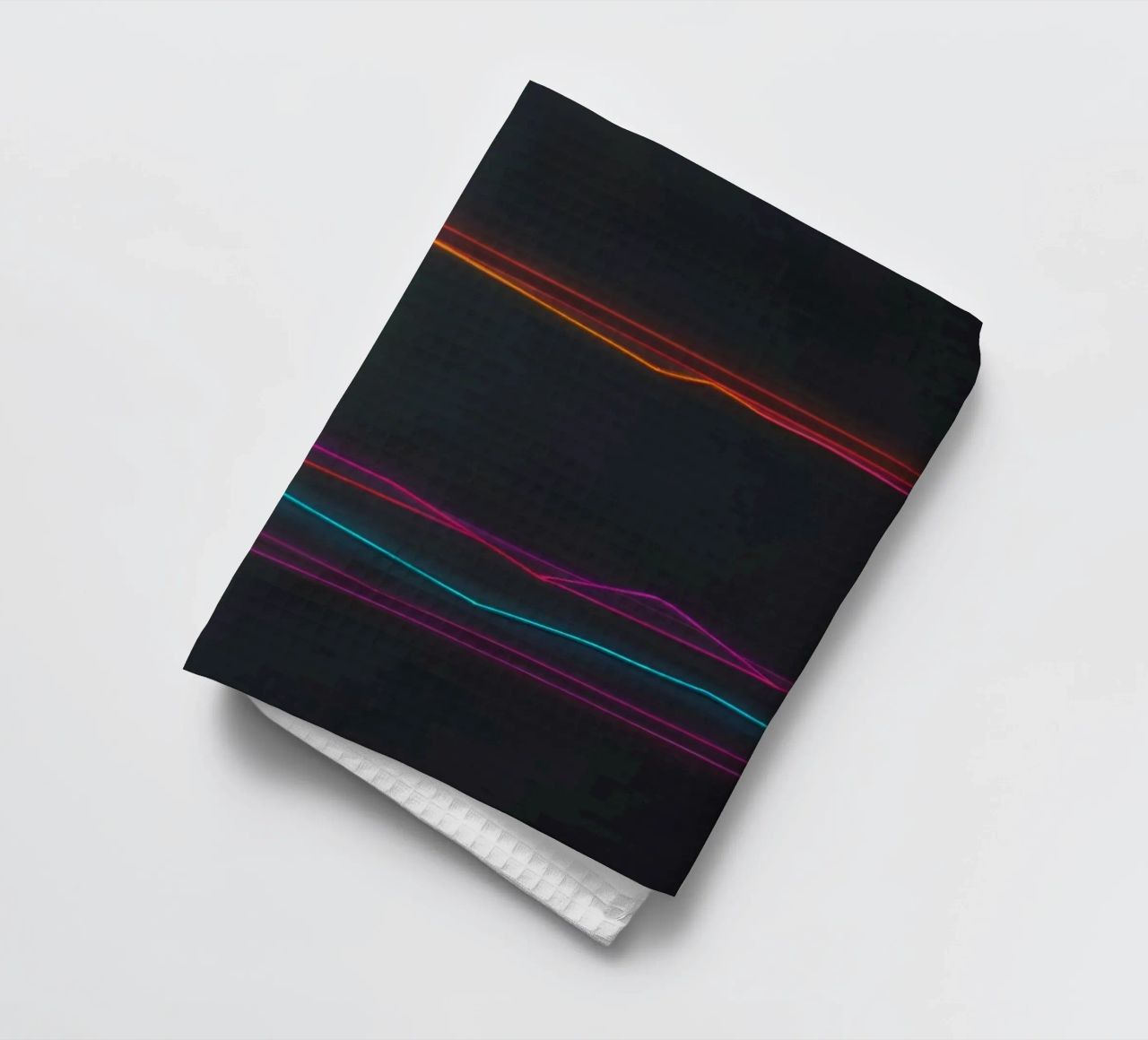 Visualisation de données colorées avec des lignes représentant les fluctuations de l'activité économique. torchon de DesignDoodle