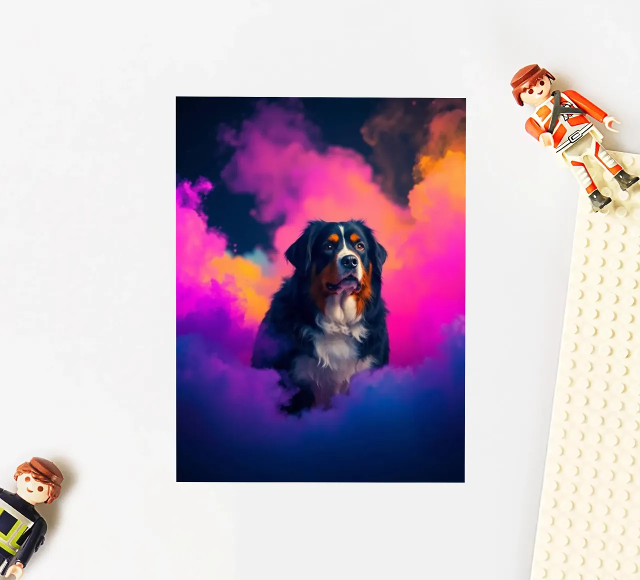 The colorful Bernese Mountain Dog #161 sticker by Yumis.Beargang.and.Me