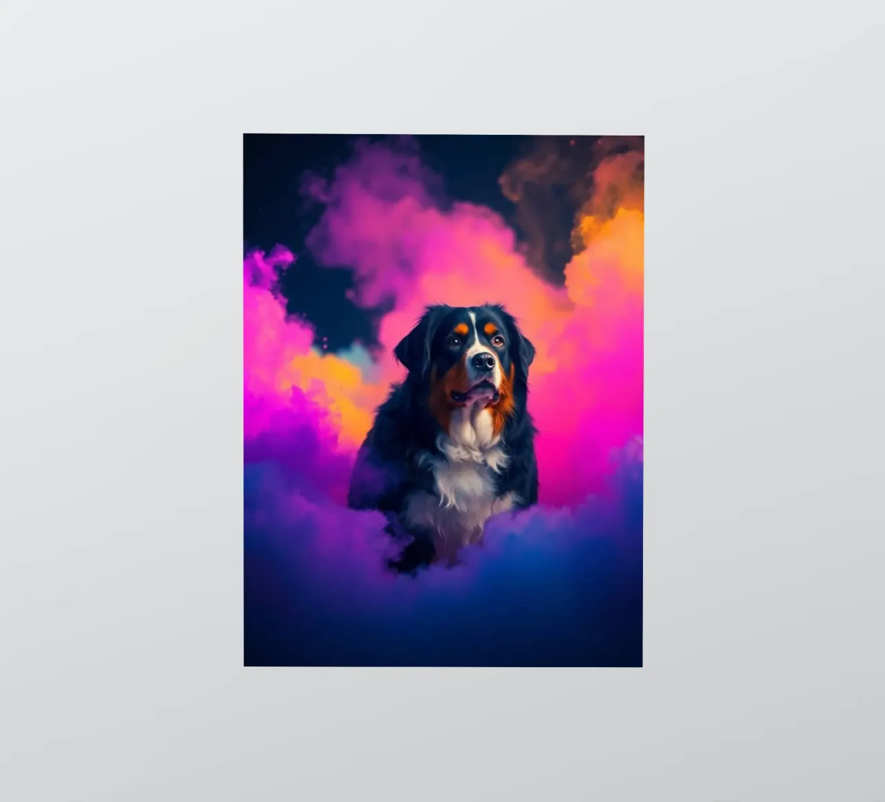 The colorful Bernese Mountain Dog #161 sticker by Yumis.Beargang.and.Me