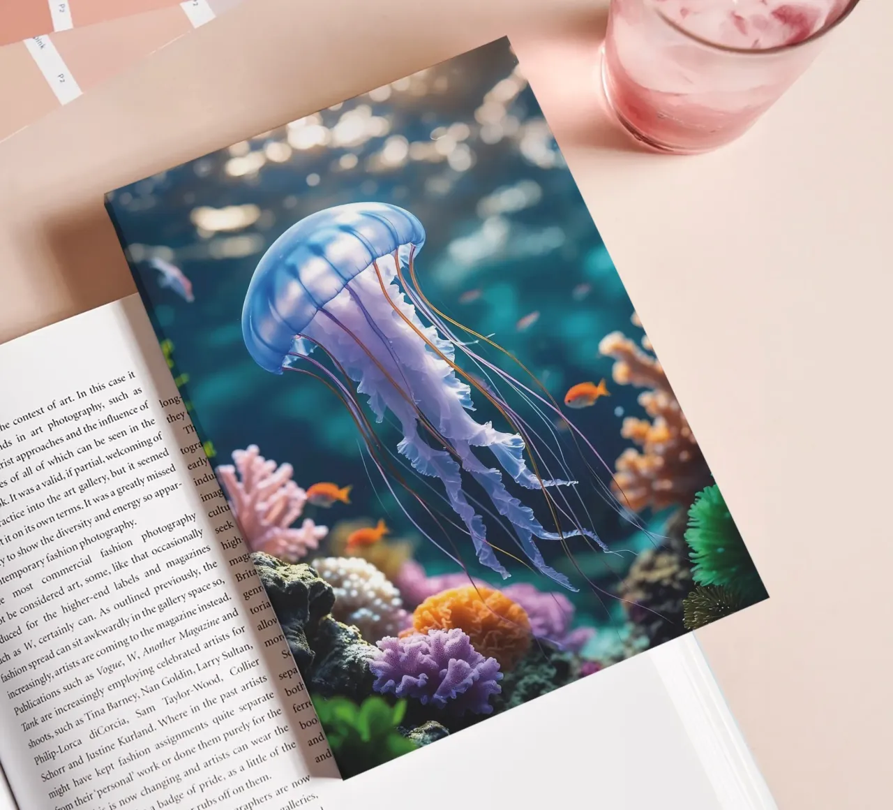 🪸🪼 Jellyfish Blue | Floating Silence (1) notebook by Trinkets NL Design Studio