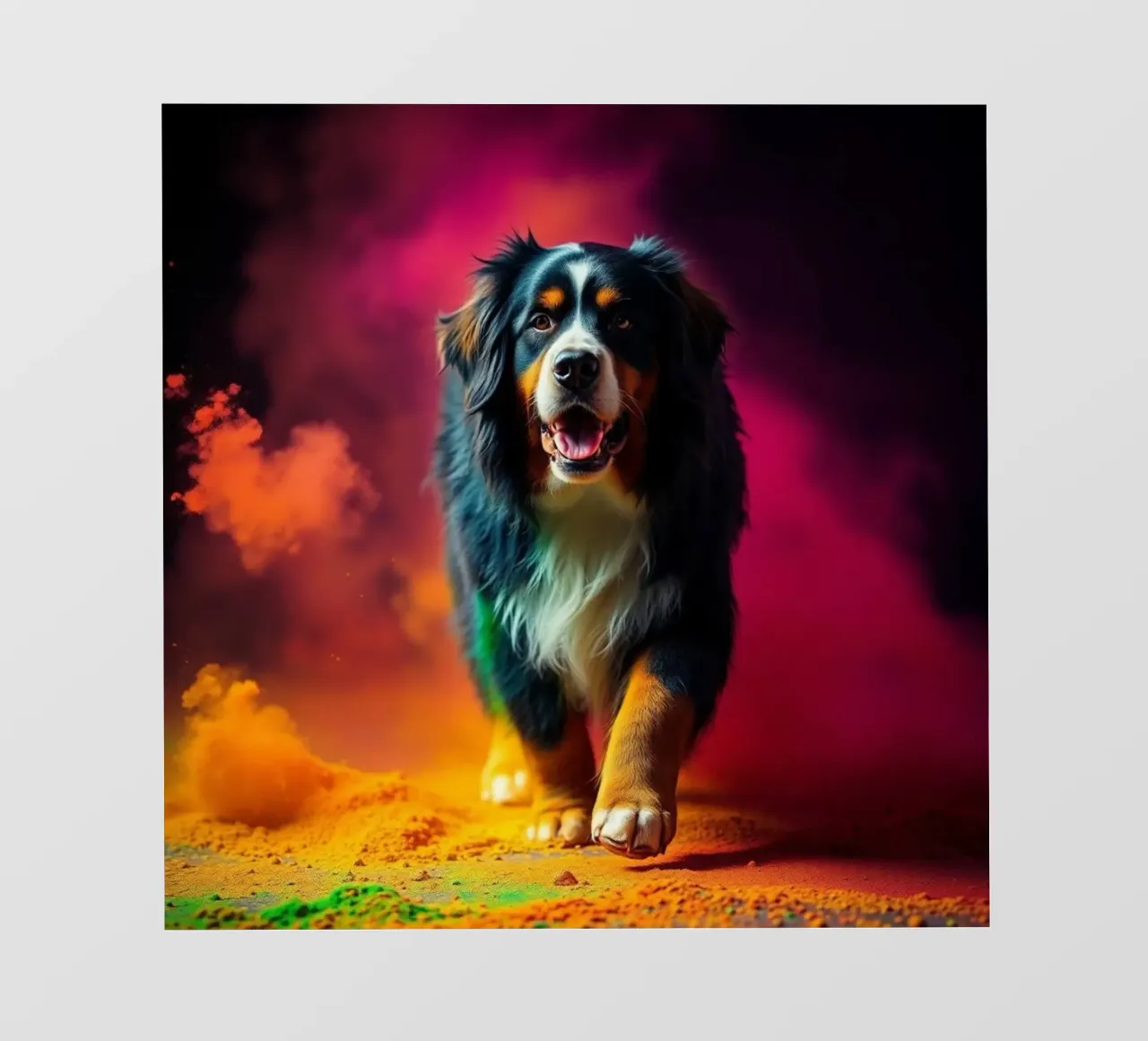 The colorful Bernese Mountain Dog #163 backlit film by Yumis.Beargang.and.Me