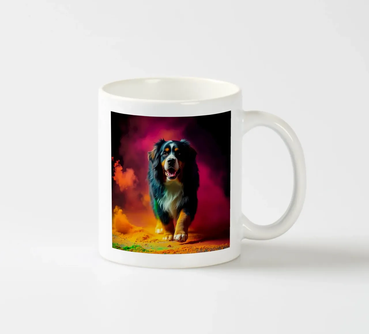 The colorful Bernese Mountain Dog #163 ceramic mug by Yumis.Beargang.and.Me