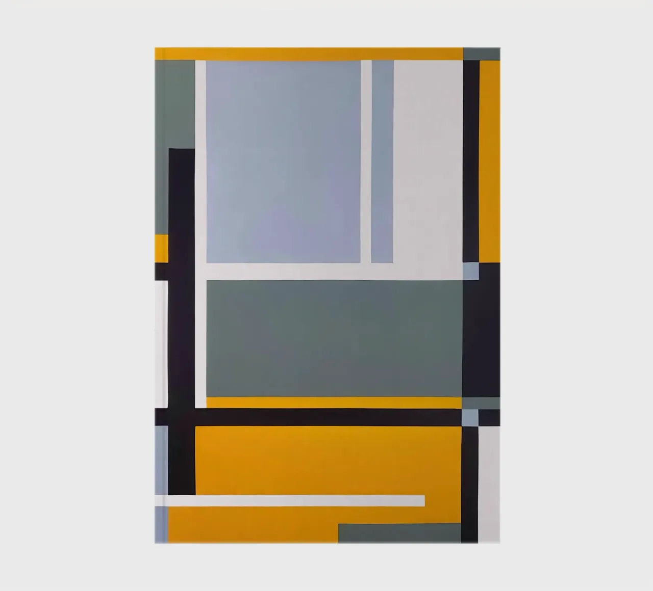 Rhythms in Yellow and Grey Geometry notebook by Artbyvo