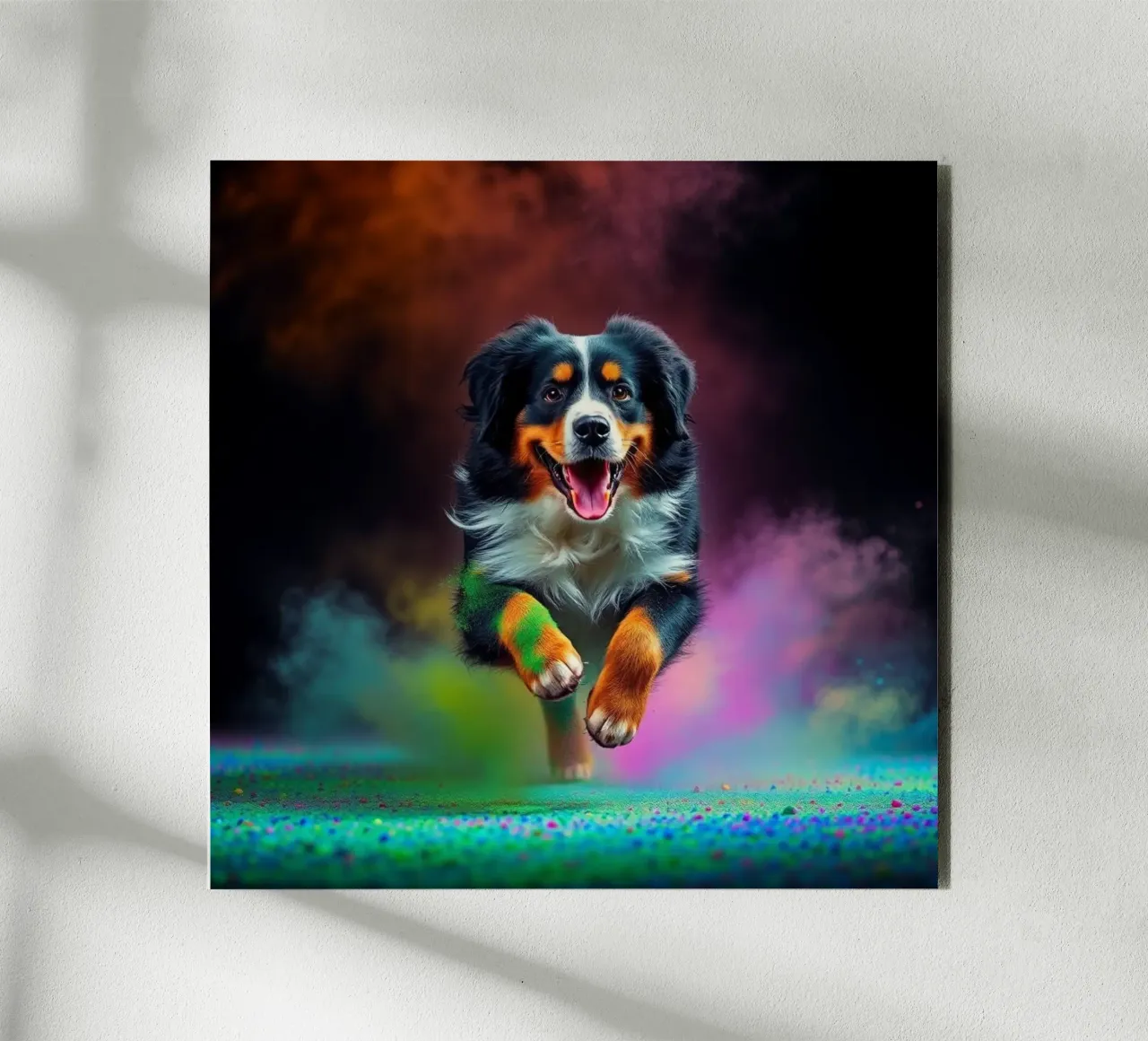 The colorful Bernese Mountain Dog #164 alu-dibond by Yumis.Beargang.and.Me