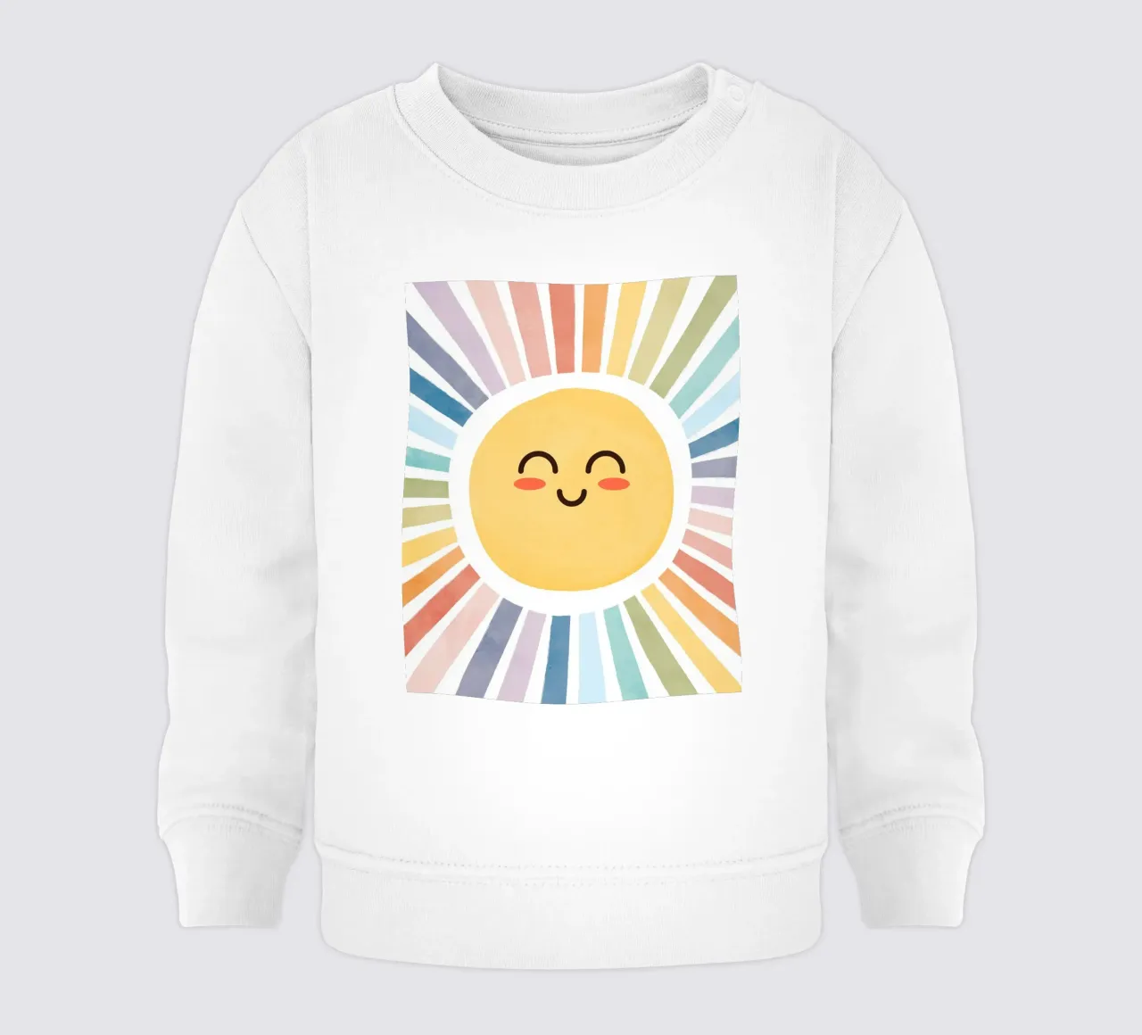Simpatica stampa del sole felice felpa neonato da SunshinePrints