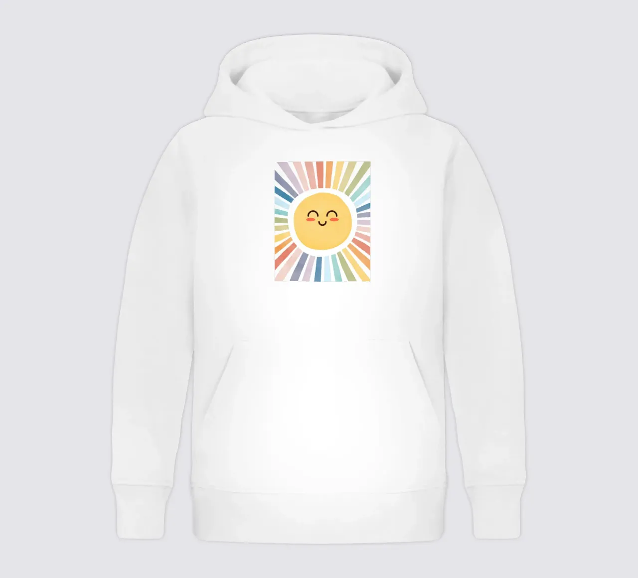 Niedlicher Happy Sun Druck Kinder Hoodie von SunshinePrints