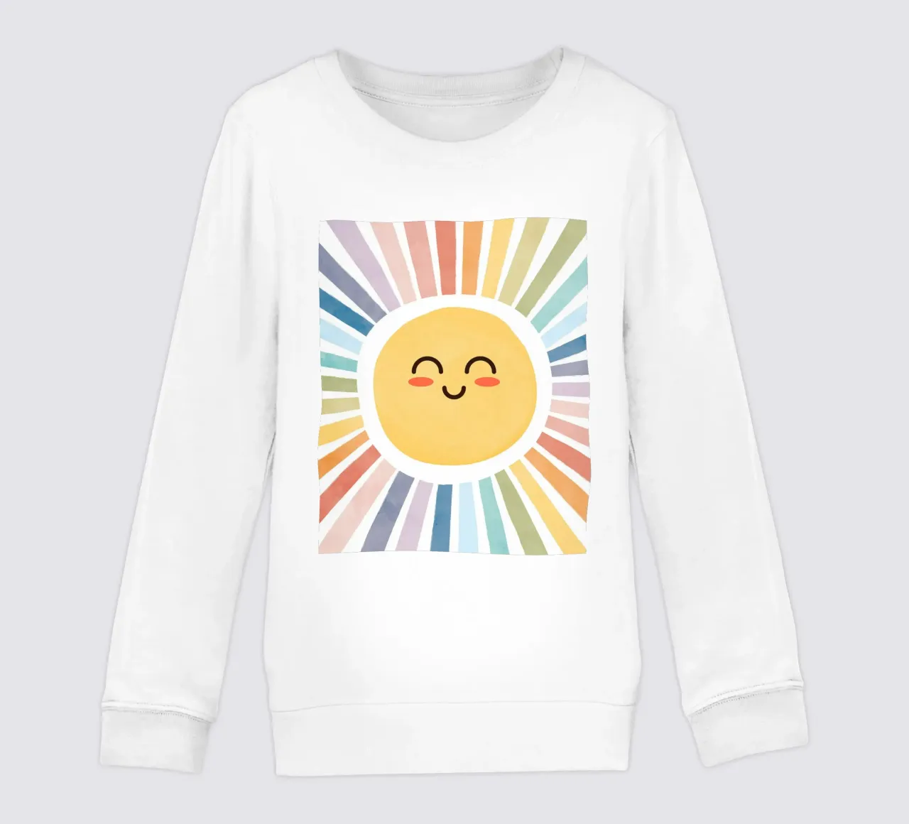 Simpatica stampa del sole felice felpa bambino da SunshinePrints