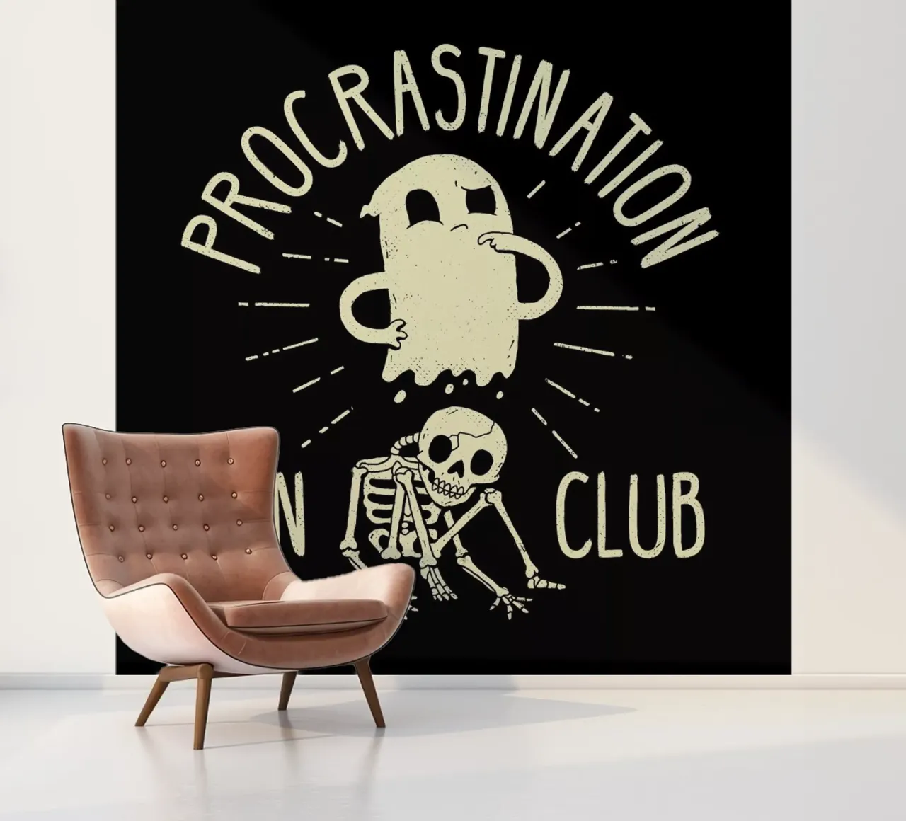 Procrastinate fotobehang van DinoMike