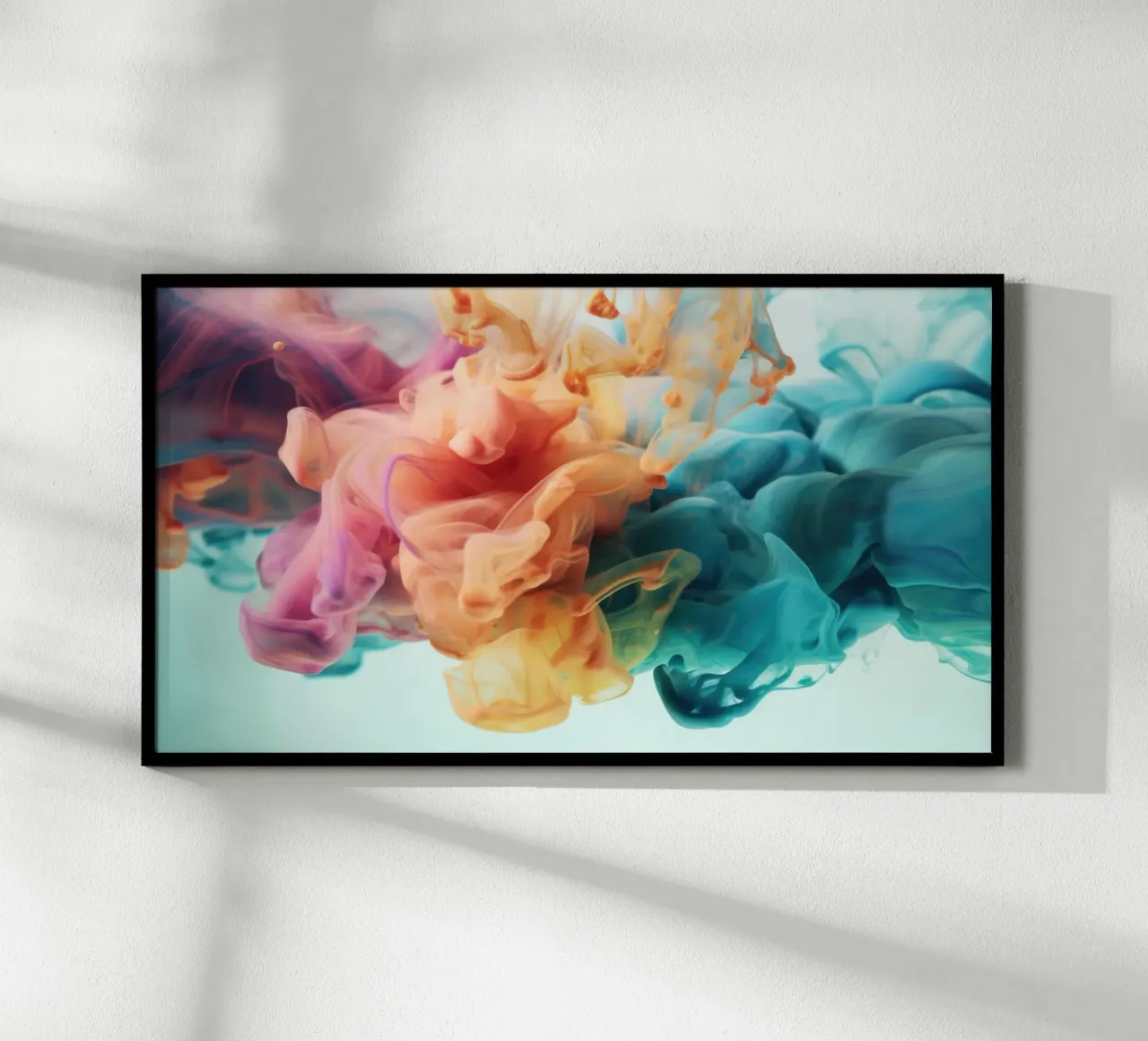 Inchiostro colorato in acqua poster con telaio in legno da Lisa Artifexia