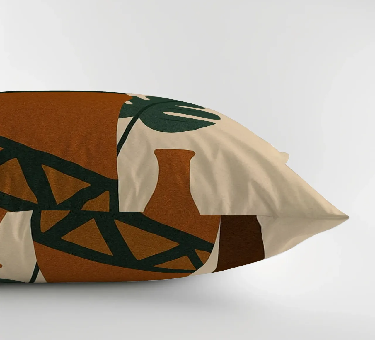 Sunlit Serenity: African Abstract cuscino da Mosaic Dialogue