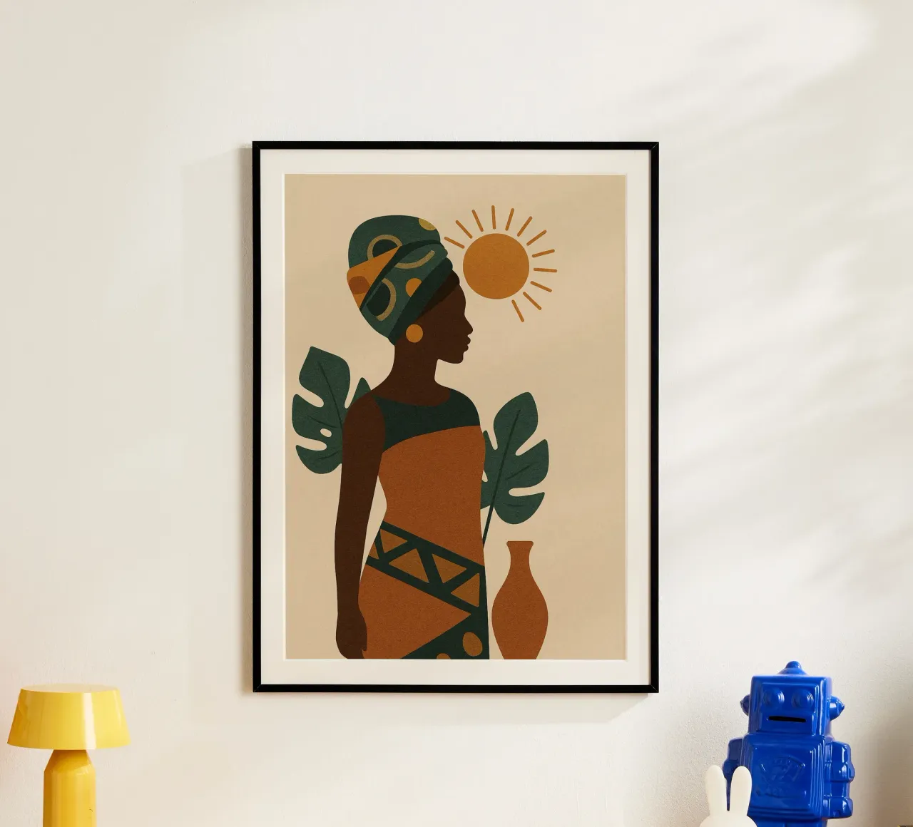 Sunlit Serenity: African Abstract carta hahnemühle da Mosaic Dialogue