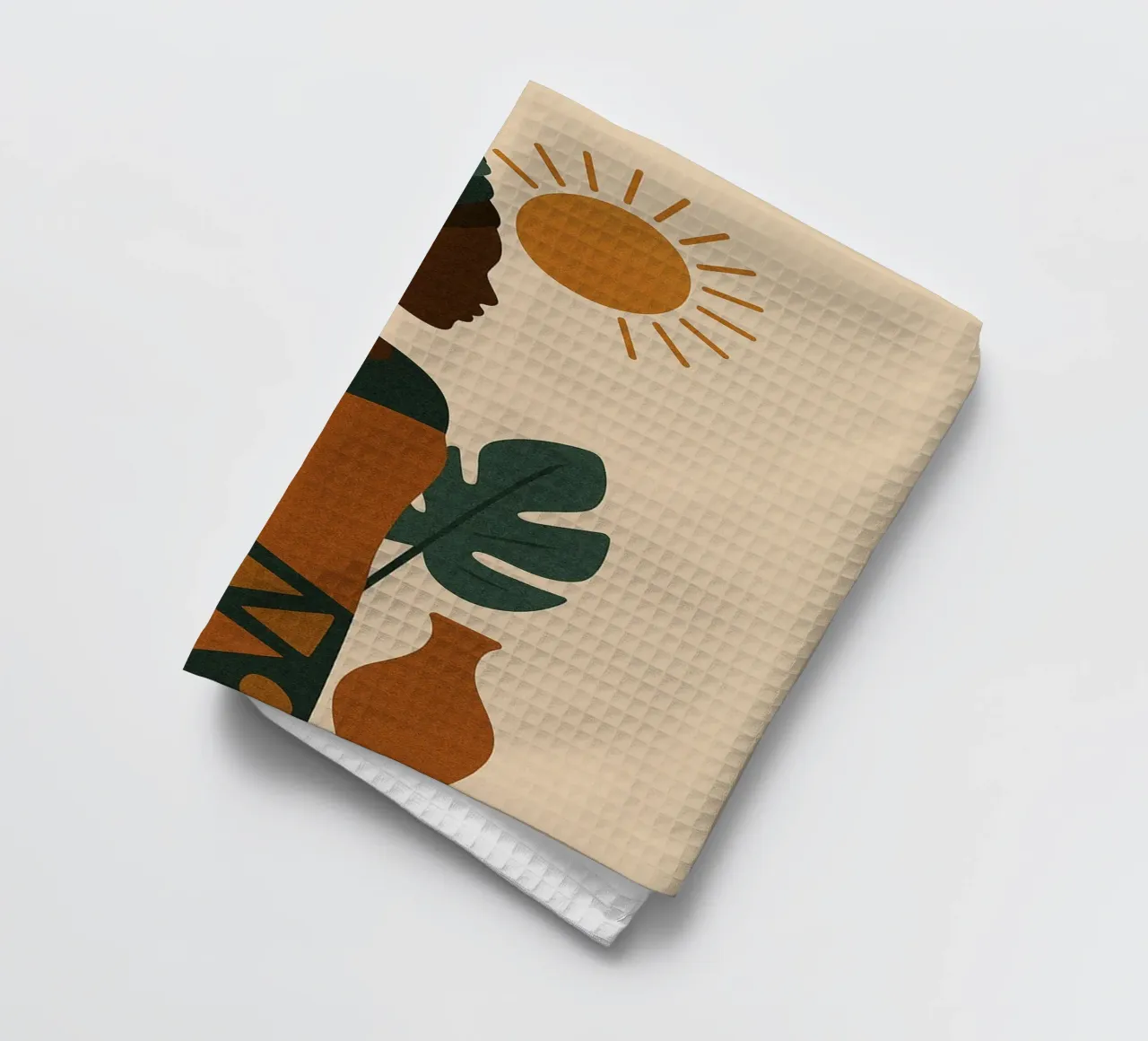 Sunlit Serenity: African Abstract canovaccio da cucina da Mosaic Dialogue