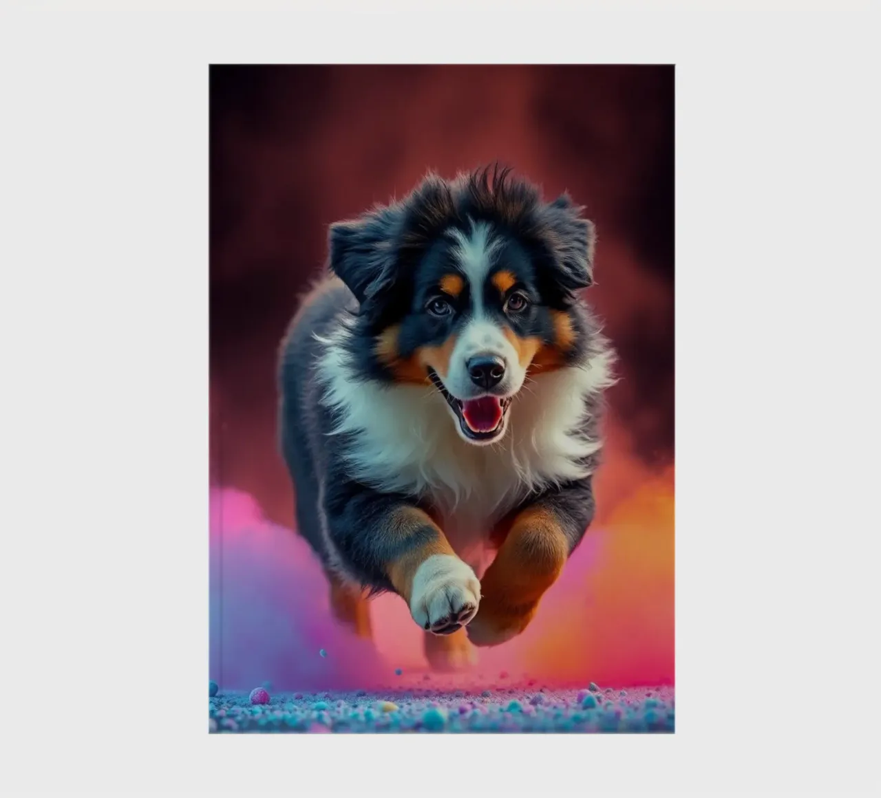 The colorful Bernese Mountain Dog #169 notebook by Yumis.Beargang.and.Me