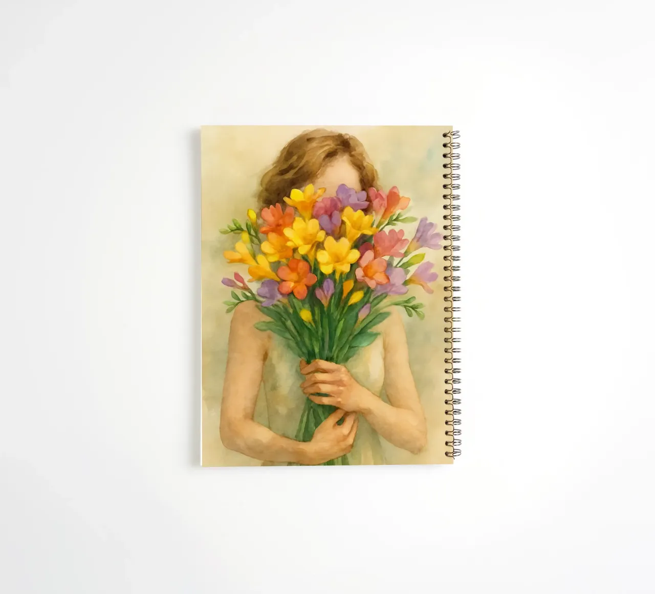Hidden Bloom: A Freesia Embrace diario ad anelli da Mosaic Dialogue